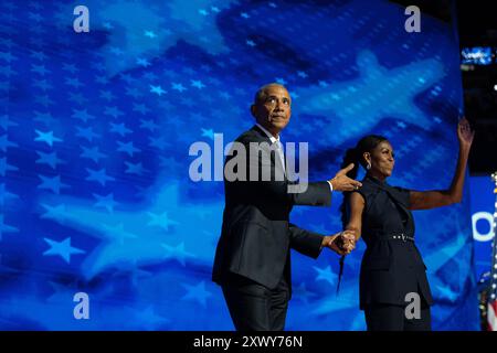 Illinois, États-Unis. 20 août 2024. Congrès national démocrate à Chicago, Illinois, USA, au United Center le mardi 20 août 2024. Crédit : Annabelle Gordon/CNP/Media Punch/Alamy Live News Banque D'Images