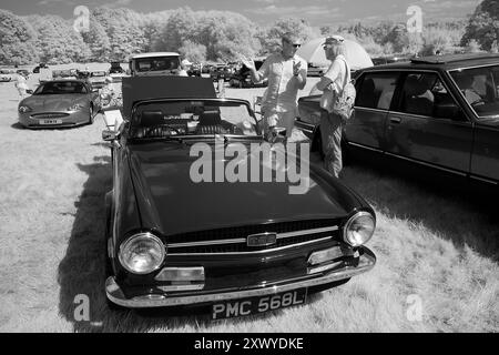 Triumph TR6 au Classics au salon automobile de Penshurst à Penshurst place 18 août 2024 photo : Michael Cole Banque D'Images