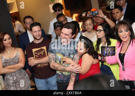 Mexico, Mexique. 20 août 2024. Drake Bell assiste à l'inauguration de 'Ambulancia de los Deseos Mexico', une organisation au profit des enfants atteints de maladies graves. Le 20 août 2024 à Mexico, Mexique. (Photo Yamak Perea/ Eyepix/Sipa USA) crédit : Sipa USA/Alamy Live News Banque D'Images