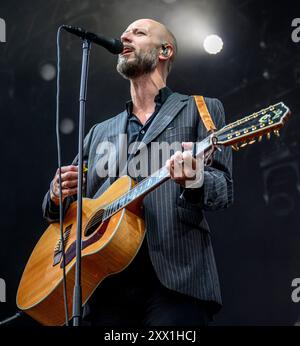 Toender, Danemark. 21 août 2024. Le norvégien Sivert Hoeyem sur la scène en plein air du Toender Festival mercredi 21 août 2024. (Photo : Torben Christensen/Scanpix 2024) crédit : Ritzau/Alamy Live News Banque D'Images