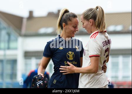 Unterhaching, Allemagne. 20 août 2024. Unterhaching, Allemagne, 20 août 2024 : lors du match amical de pré-saison entre le FC Bayern Munich et le Juventus FC à uhlsport PARK, Unterhaching, Allemagne. (Sven Beyrich/SPP) crédit : photo de presse sportive SPP. /Alamy Live News Banque D'Images