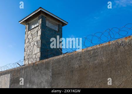 Le bloc cellulaire où Nelson Mandela a été emprisonné, Robben Island, Western Cape Province, Afrique du Sud, Afrique Banque D'Images