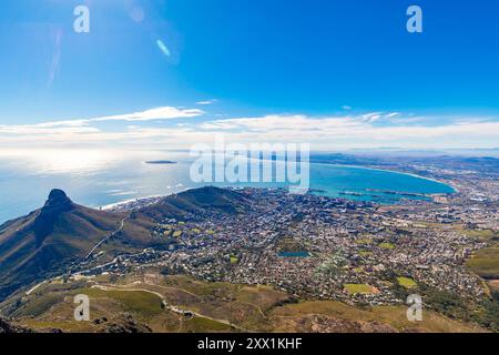 Vue de table Mountain, Cape Town, Western Cape Province, Afrique du Sud, Afrique Banque D'Images