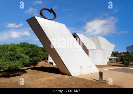 Tancredo Neves Panthéon de la Patrie et de la liberté (Panthéon national de la liberté), conçu par Oscar Niemeyer, Brasilia, district fédéral, Brésil Banque D'Images