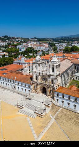 Antenne du monastère d'Alcobaca, site du patrimoine mondial de l'UNESCO, Alcobaca, Oeste, Portugal, Europe Banque D'Images