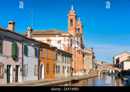 Musée Delta Antico bâtiment antique avec Pont des flics, Comacchio, Emilie-Romagne, Italie, Europe Banque D'Images