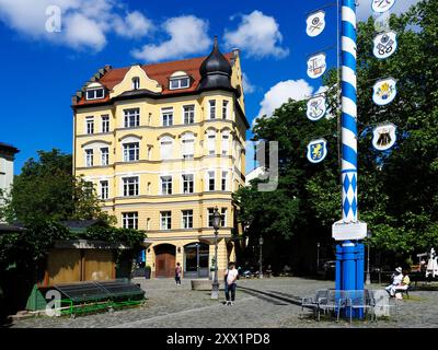 Wiener Platz à Haidhausen, Munich, Bavière, Allemagne, Europe Banque D'Images