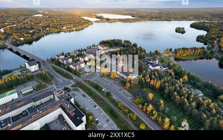 Rovaniemi est la capitale de la Laponie, dans le nord de la Finlande Banque D'Images