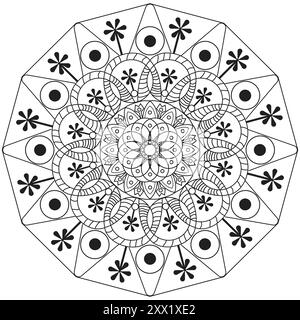 Mandala design motif circulaire. Illustration de Vecteur