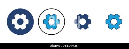 Définition du vecteur d'icône. Icône des paramètres COG symbole Illustration de Vecteur