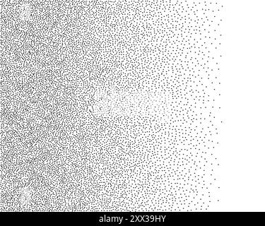 Gradient de bruit de gravier de texture de grain. arrière-plan effet pointillisme. Points pointillés, sable granuleux, grunge abstrait monochrome demi-teinte. Illustration vectorielle Illustration de Vecteur