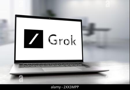 Chatbot d’intelligence artificielle générative GROK développé par XAI Banque D'Images