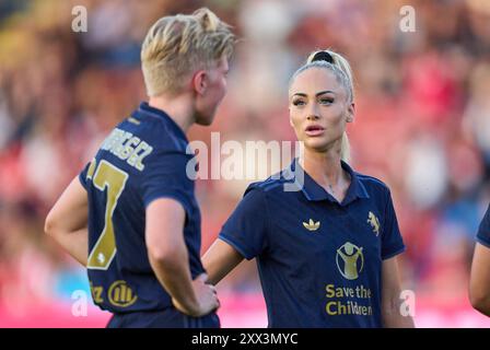 Unterhaching, Allemagne. 20 août 2024. Alisha Debora Lehmann, juve femmes 7 Paulina Krumbiegel, juve femmes 27 dans le match de football féminin FC BAYERN Muenchen - JUVENTUS TURIN 0-0 le 20 août 2024 à Munich, Allemagne. Saison 2024/2025, 1.Bundesliga, FCB, Muenchen, Google Pixel, Frauen Bundesliga Journée x, x. Spieltag photographe : ddp images/STAR-images crédit : ddp Media GmbH/Alamy Live News Banque D'Images