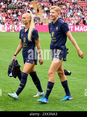 Alisha Lehmann, juve femmes 7 Paulina Krumbiegel, juve femmes 27 dans le match de football féminin FC BAYERN München - JUVENTUS TURIN 0-0 le 20 août 2024 à Munich, Allemagne. Saison 2024/2025, 1.Bundesliga, FCB, Muenchen, Google Pixel, Frauen Bundesliga Journée x, x. Photographe Spieltag : Peter Schatz Banque D'Images