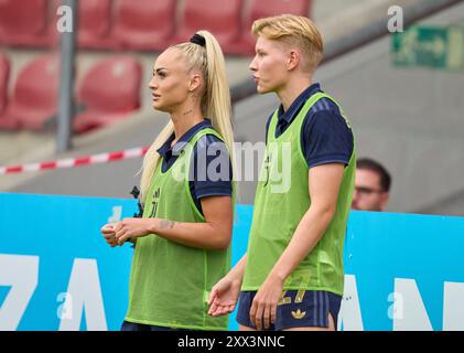 Alisha Debora Lehmann, juve femmes 7 Paulina Krumbiegel, juve femmes 27 dans le match de football féminin FC BAYERN München - JUVENTUS TURIN 0-0 le 20 août 2024 à Munich, Allemagne. Saison 2024/2025, 1.Bundesliga, FCB, Muenchen, Google Pixel, Frauen Bundesliga Journée x, x. Photographe Spieltag : Peter Schatz Banque D'Images