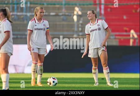 Magdalena Eriksson, FCB Women Nr. 5 Glodis Perla Viggosdottir, FCB Damen 4 dans le match de football féminin FC BAYERN München - JUVENTUS TURIN 0-0 le 20 août 2024 à Munich, Allemagne. Saison 2024/2025, 1.Bundesliga, FCB, Muenchen, Google Pixel, Frauen Bundesliga Journée x, x. Photographe Spieltag : Peter Schatz Banque D'Images