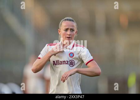 Lea Schüller, SCHUELLER, FCB Damen 11 dans le match de football féminin FC BAYERN München - JUVENTUS TURIN 0-0 le 20 août 2024 à Munich, Allemagne. Saison 2024/2025, 1.Bundesliga, FCB, Muenchen, Google Pixel, Frauen Bundesliga Journée x, x. Photographe Spieltag : Peter Schatz Banque D'Images