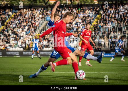 Odense, Danemark. 21 août 2024. William Madsen (13 ans) du FC Fredericia vu lors du match NordicBet Liga entre Odense BK et FC Fredericia au parc énergétique naturel d'Odense. Crédit : Gonzales photo/Alamy Live News Banque D'Images