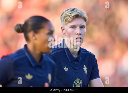 Paulina Krumbiegel, juve femmes 27 dans le match de football féminin FC BAYERN Muenchen - JUVENTUS TURIN 0-0 le 20 août 2024 à Munich, Allemagne. Saison 2024/2025, 1.Bundesliga, FCB, Muenchen, Google Pixel, Frauen Bundesliga Journée x, x. Spieltag photographe : ddp images / STAR-images Banque D'Images