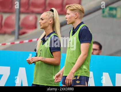 Alisha Debora Lehmann, juve femmes 7 Paulina Krumbiegel, juve femmes 27 dans le match de football féminin FC BAYERN Muenchen - JUVENTUS TURIN 0-0 le 20 août 2024 à Munich, Allemagne. Saison 2024/2025, 1.Bundesliga, FCB, Muenchen, Google Pixel, Frauen Bundesliga Journée x, x. Spieltag photographe : ddp images / STAR-images Banque D'Images