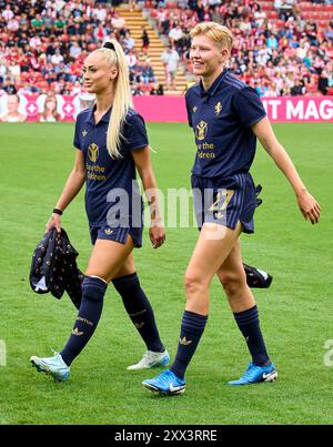 Alisha Lehmann, juve femmes 7 Paulina Krumbiegel, juve femmes 27 dans le match de football féminin FC BAYERN Muenchen - JUVENTUS TURIN 0-0 le 20 août 2024 à Munich, Allemagne. Saison 2024/2025, 1.Bundesliga, FCB, Muenchen, Google Pixel, Frauen Bundesliga Journée x, x. Spieltag photographe : ddp images / STAR-images Banque D'Images