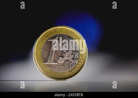 Berlin, Deutschland. 22 août 2024. Pièce d'un euro. Berlin, le 22 août 2024. Crédit : dpa/Alamy Live News Banque D'Images