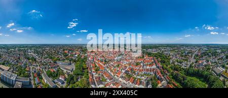 Vue de l'ancienne ville impériale de Memmingen dans la région Danube-Iller en haute-Souabe Banque D'Images