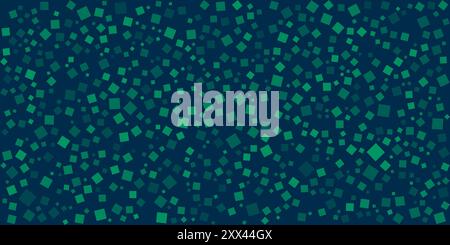 Divers carrés colorés placés aléatoirement, dimensionnés et orientés motif - texture, arrière-plan, élément de conception en format vectoriel modifiable Illustration de Vecteur