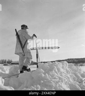 Réel 1949 : rien de nouveau de la frontière dans le nord. Photo : Sverre A. Børretzen / Aktuell / NTB ***la photo n'est pas traitée*** le texte de cette image est traduit automatiquement Banque D'Images