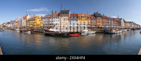 Le célèbre front de mer de Nyhavn, Copenahgen, Danemark Banque D'Images