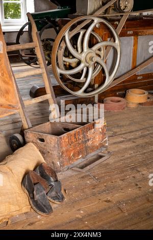 Angleterre, Dorset, Bridport, Palmer’s Brewery, tamiseuse de grains pour tamiser le malt Banque D'Images