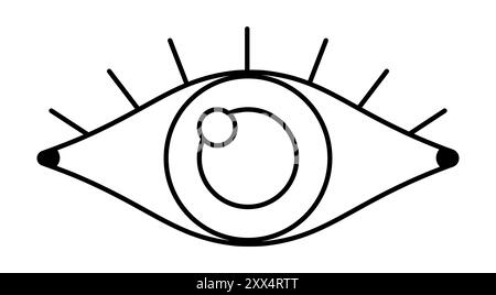 Symbole d'icône grand œil ouvert Illustration de Vecteur