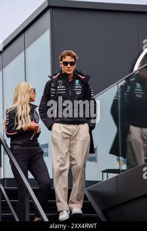 Zandvoort, Monte Carlo, pays-Bas. 22 août 2024. GEORGE RUSSELL de l'écurie Mercedes AMG Petronas Formula One Team dans le paddock de formule 1 jeudi pour la journée des médias du Grand Prix des pays-Bas 2024 (crédit image : © Alexis Kahn/ZUMA Press Wire) USAGE ÉDITORIAL SEULEMENT! Non destiné à UN USAGE commercial ! Banque D'Images