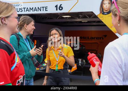 Zandvoort, Monte Carlo, pays-Bas. 22 août 2024. BIANCA BUSTAMANTE de F1 Academy McLaren au Grand Prix F1 Academy des pays-Bas 2024 (crédit image : © Alexis Kahn/ZUMA Press Wire) USAGE ÉDITORIAL SEULEMENT! Non destiné à UN USAGE commercial ! Banque D'Images