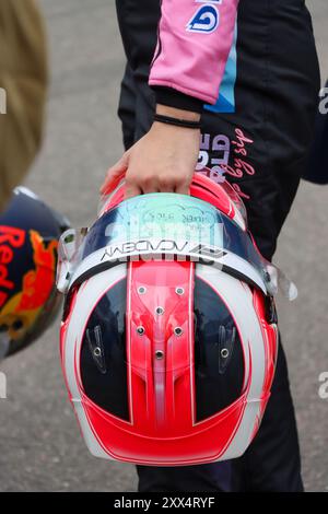 Zandvoort, Monte Carlo, pays-Bas. 22 août 2024. Casque d'ABBI PULLING au Grand Prix F1 Academy des pays-Bas 2024 (crédit image : © Alexis Kahn/ZUMA Press Wire) USAGE ÉDITORIAL SEULEMENT! Non destiné à UN USAGE commercial ! Banque D'Images