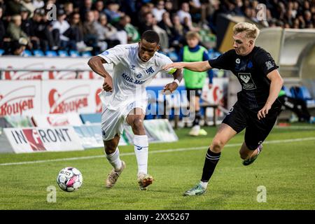 Kolding, Danemark. 21 août 2024. Paul Ngongo (7 ans) de Kolding vu lors du match NordicBet Liga entre Kolding IF et Esbjerg FB à Autocentralen Park à Kolding. Banque D'Images