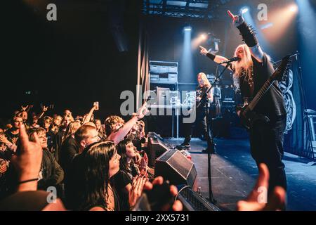 Copenhague, Danemark. 21 août 2024. Le groupe de death metal américain incantation donne un concert au Pumpehuset à Copenhague. Ici, le chanteur et guitariste John McEntee est vu en direct sur scène. Crédit : Gonzales photo/Alamy Live News Banque D'Images