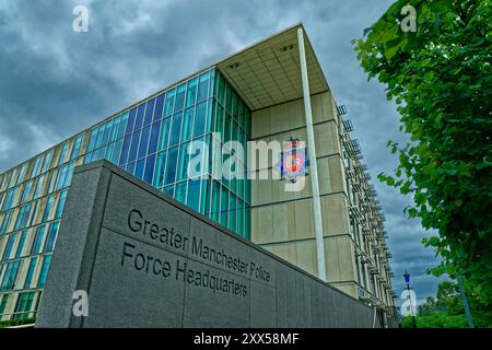 Bâtiment du quartier général de la Greater Manchester police Force à Moston Vale, North Manchester, Angleterre. Banque D'Images