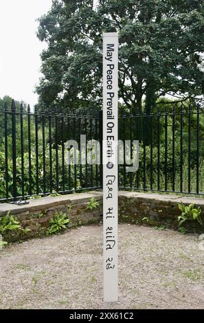 Une vue rapprochée du pôle de paix, symbole de paix, à Astley Hall, Astley Park, Chorley, Lancashire, Royaume-Uni, Europe. Banque D'Images