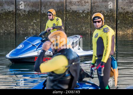 Le concours de surf Big Wave Titans of Mavericks. Banque D'Images