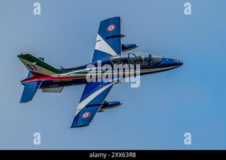 Aermacchi MB339 du Frecce Tricolori volant à Fairford Riat en 2019 Banque D'Images