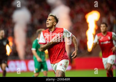 Braga, Portugal. 22 août 2024. Liga Europa : SC Braga vs Rapid Wien - 22/08/2024 crédit : Atlantico Press/Alamy Live News Banque D'Images