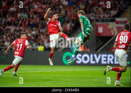 Braga, Portugal. 22 août 2024. Liga Europa : SC Braga vs Rapid Wien - 22/08/2024 crédit : Atlantico Press/Alamy Live News Banque D'Images