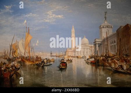 Tableau de Joseph Mallord William Truner appelé Venise : le Gogana et San Giorgio Maggiore peint en 1834 Banque D'Images