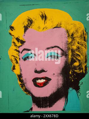 Tableau d'Andy Warhol appelé Green Marilyn peint en 1962 Banque D'Images