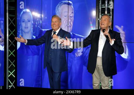 Roland Kaiser lors de la présentation de la figurine de cire de Roland Kaiser pour Kaisermania chez Madame Tussaud à Berlin le 15 août 2024 Banque D'Images