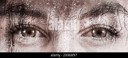 Dans la douche Banque D'Images