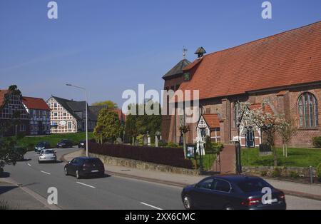 Allemagne, basse-Saxe, Mittelkirchen, préparé-Bartholomaeus-Church, Europe Banque D'Images