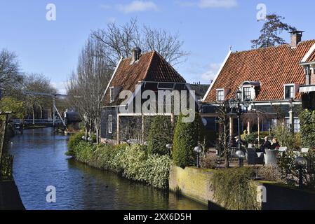 Edam, pays-Bas. Février 2023. Les canaux à Edam, Hollande Banque D'Images