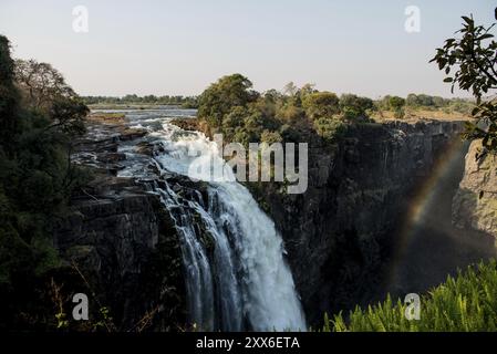 Victoria Falls (également appelé Mosi-oa-Tunya) près de Livingstone au Zimbabwe Banque D'Images